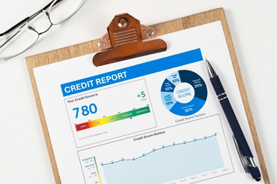 how to read a tenant credit report image of clipboard and credit score